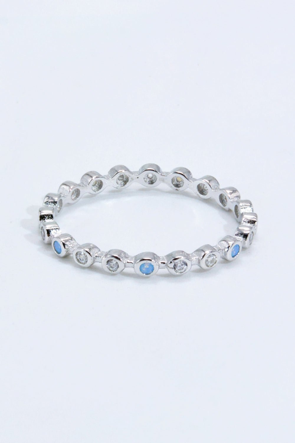 925 Sterling Silver Zircon and Natural Moonstone Ring - Shah S. Sahota