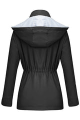 Drawstring Waist Flap Pocket Raincoat - Shah S. Sahota