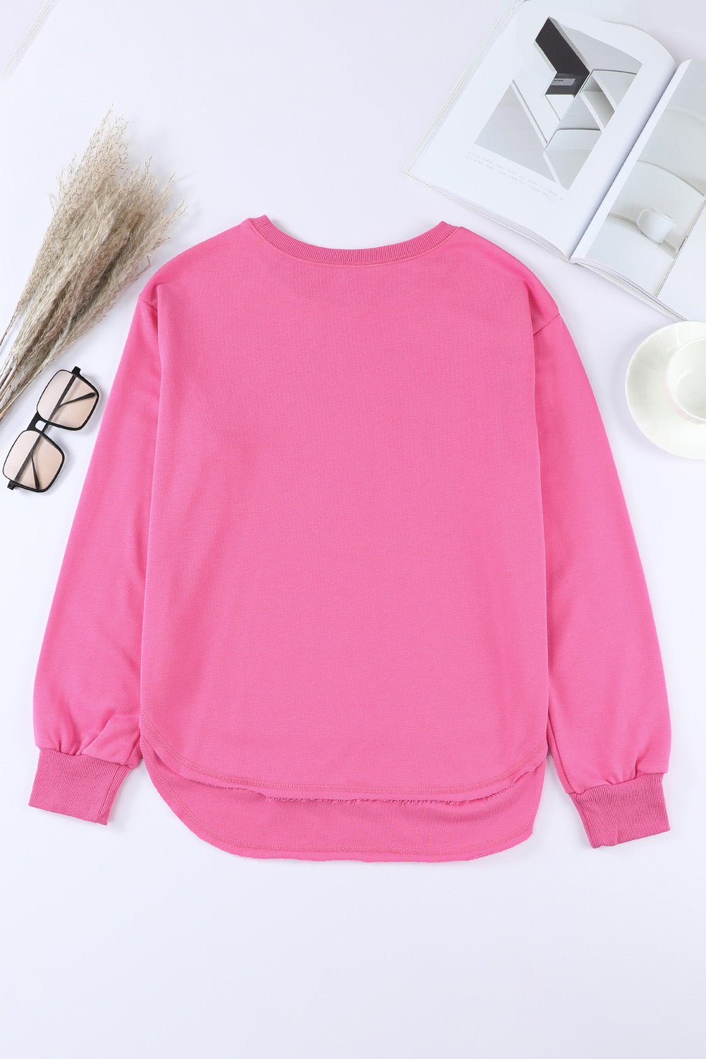 Side Slit Drop Shoulder Sweatshirt - Shah S. Sahota