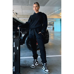 Pullover Long-Sleeved Hoodie & Tie Pocket Pants Sets - Shah S. Sahota