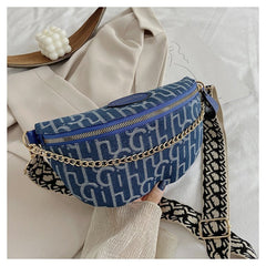 Casual Letter Crossbody Bags With Chain - Shah S. Sahota