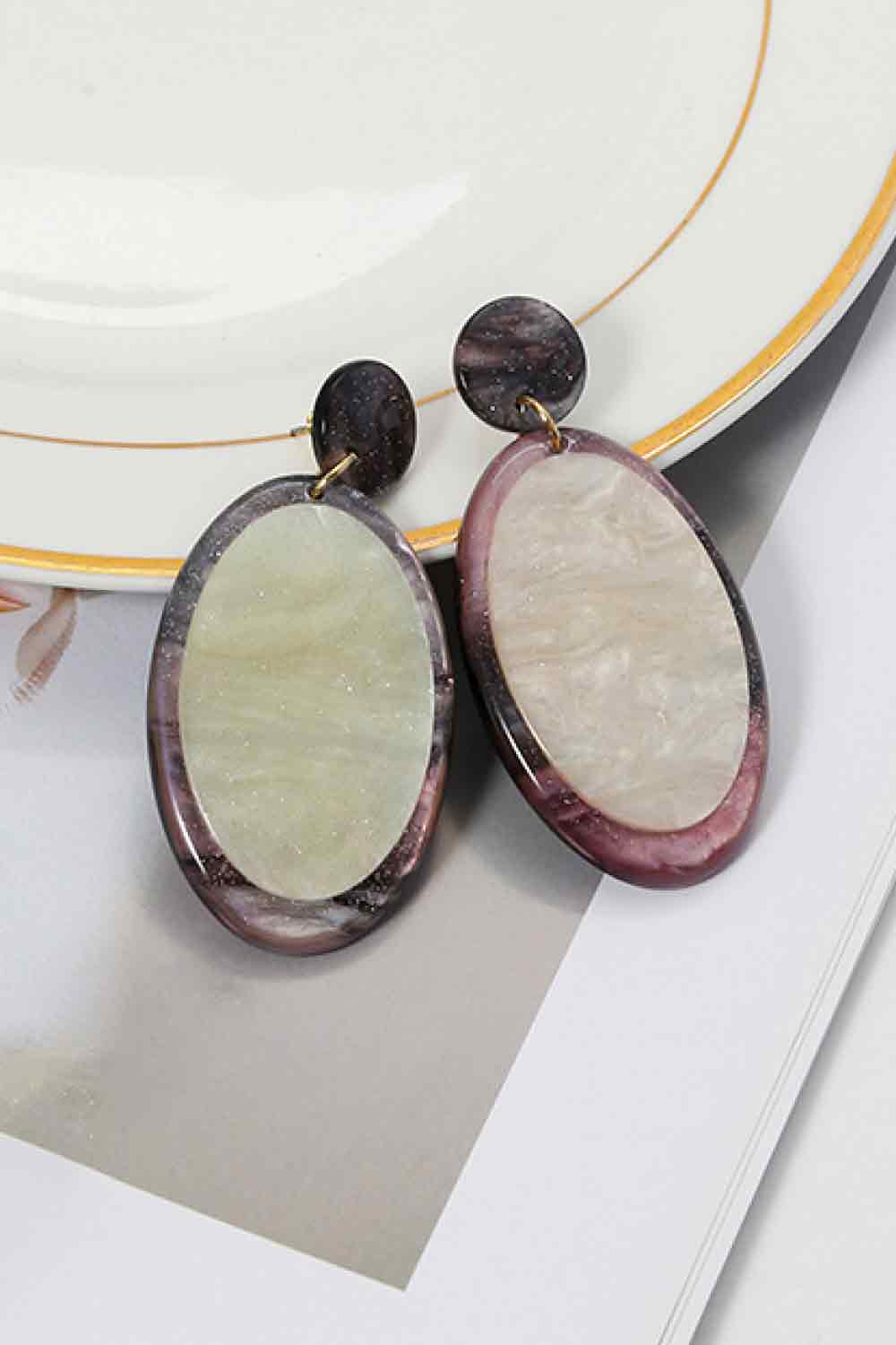 Teardrop Acrylic Earrings - Shah S. Sahota