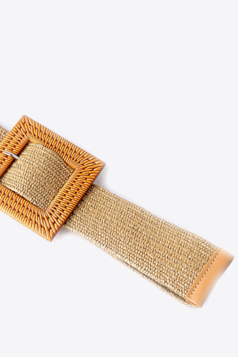 Square Buckle Elastic Braid Belt - Shah S. Sahota