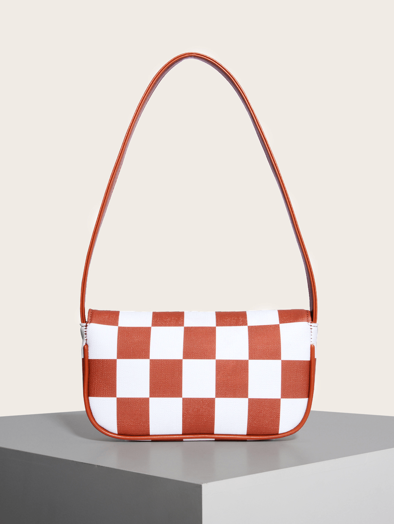 Retro Plaid Square Baguette Bag - Shah S. Sahota