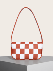 Retro Plaid Square Baguette Bag - Shah S. Sahota