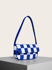Retro Plaid Square Baguette Bag - Shah S. Sahota