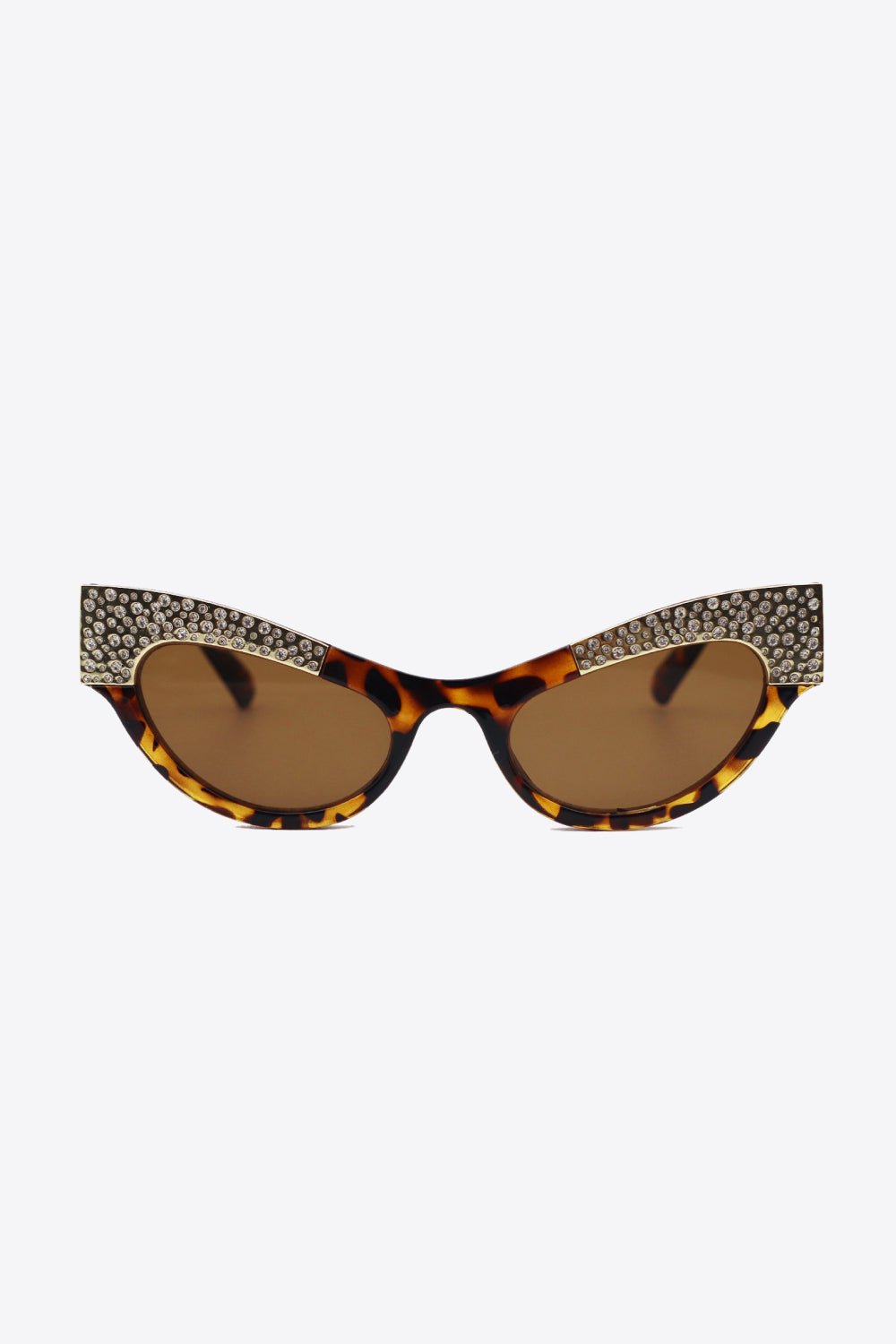 UV400 Rhinestone Trim Cat-Eye Sunglasses - Shah S. Sahota