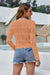 Drawstring Ruched Openwork Sweater - Shah S. Sahota