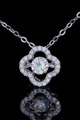 925 Sterling Silver Moissanite Flower Pendant Necklace - Shah S. Sahota