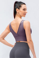 Reversible Cropped Surplice Yoga Tank - Shah S. Sahota