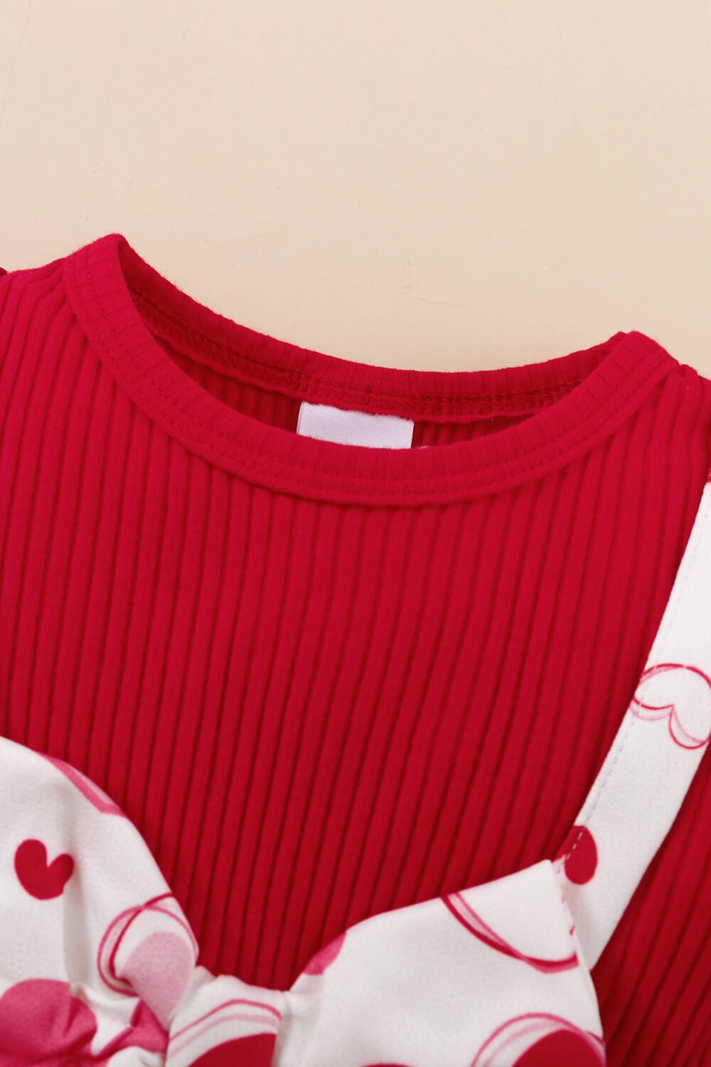 Girls Heart Print Bow Detail Sweater and Flare Pants Set - Shah S. Sahota