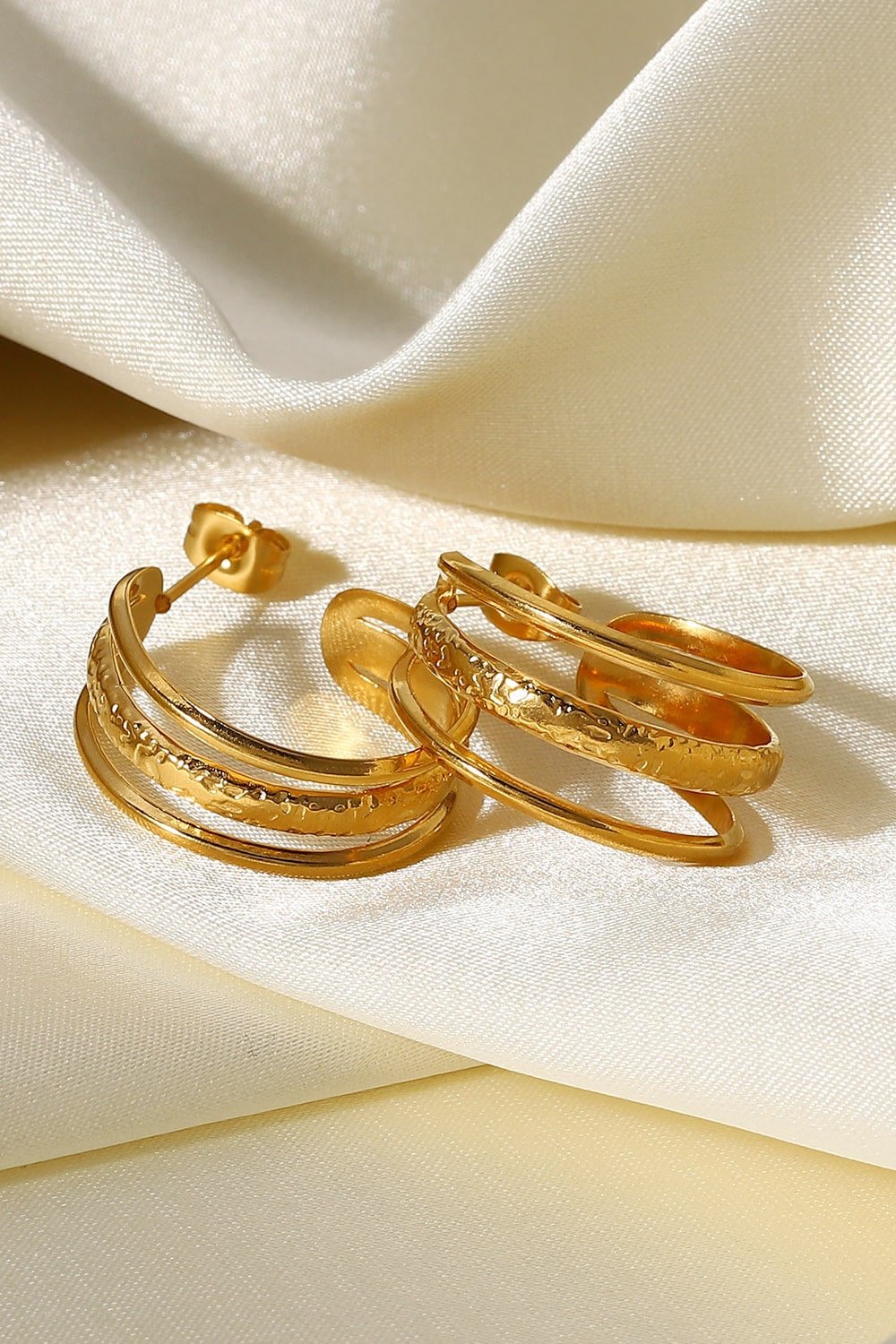 Three Is Better Than One C-Hoop Earrings - Shah S. Sahota