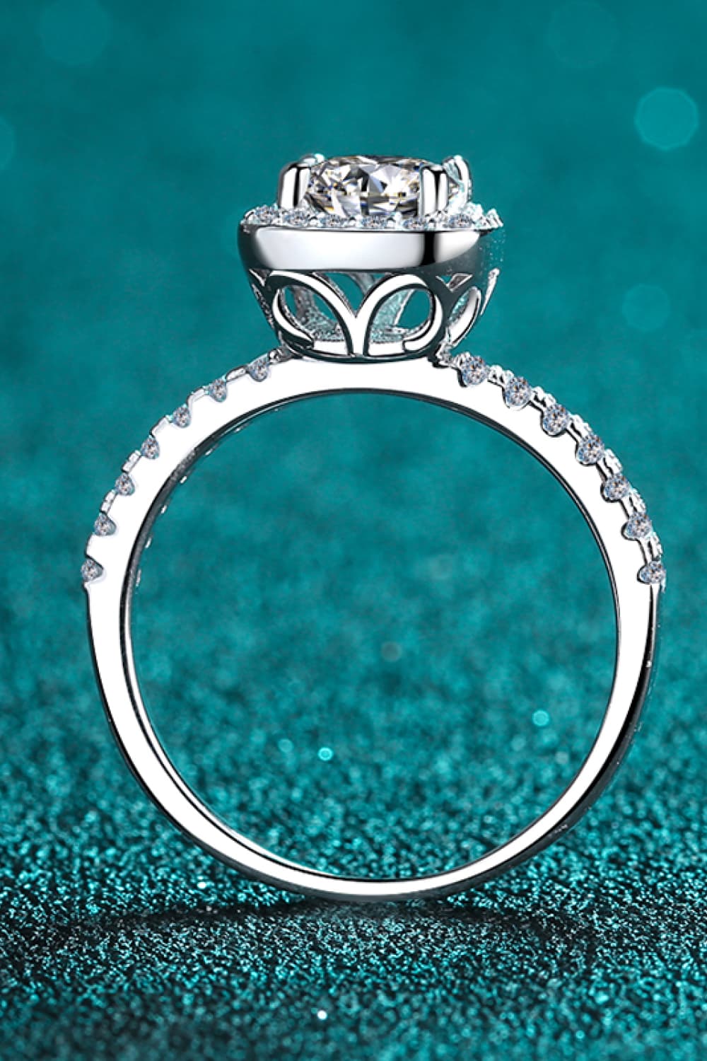 2 Carat Moissanite Square Halo Ring - Shah S. Sahota