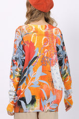 Make It Yours Printed Round Neck Knit Top - Shah S. Sahota