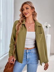 Waffle-Knit Button Up Shirt Jacket - Shah S. Sahota