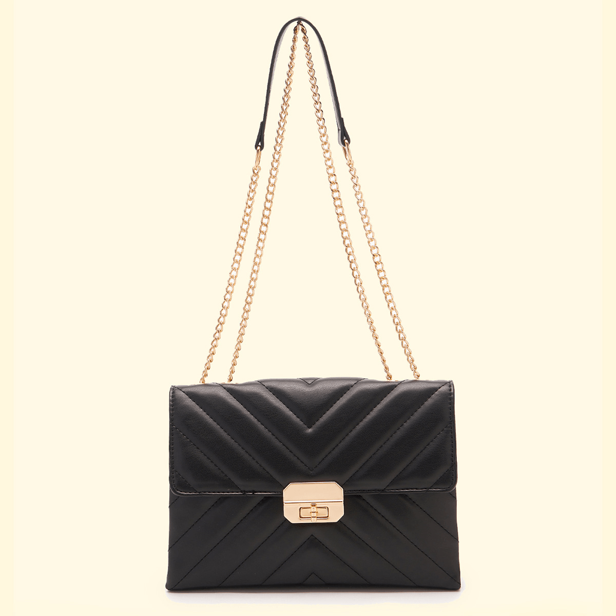 Basic Quilted Chain Shoulder Bag - Shah S. Sahota