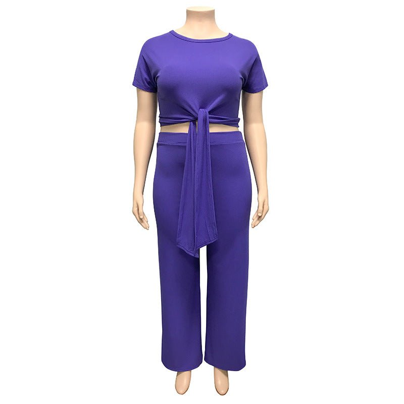 Women‘s Solid Color Two Piece Set - Shah S. Sahota