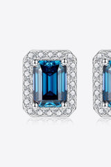 2 Carat Moissanite Stud Earrings in Indigo - Shah S. Sahota