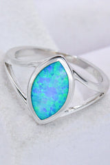 925 Sterling Silver Split Shank Opal Ring - Shah S. Sahota