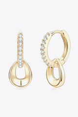 925 Sterling Silver Moissanite Double Hoop Earrings - Shah S. Sahota