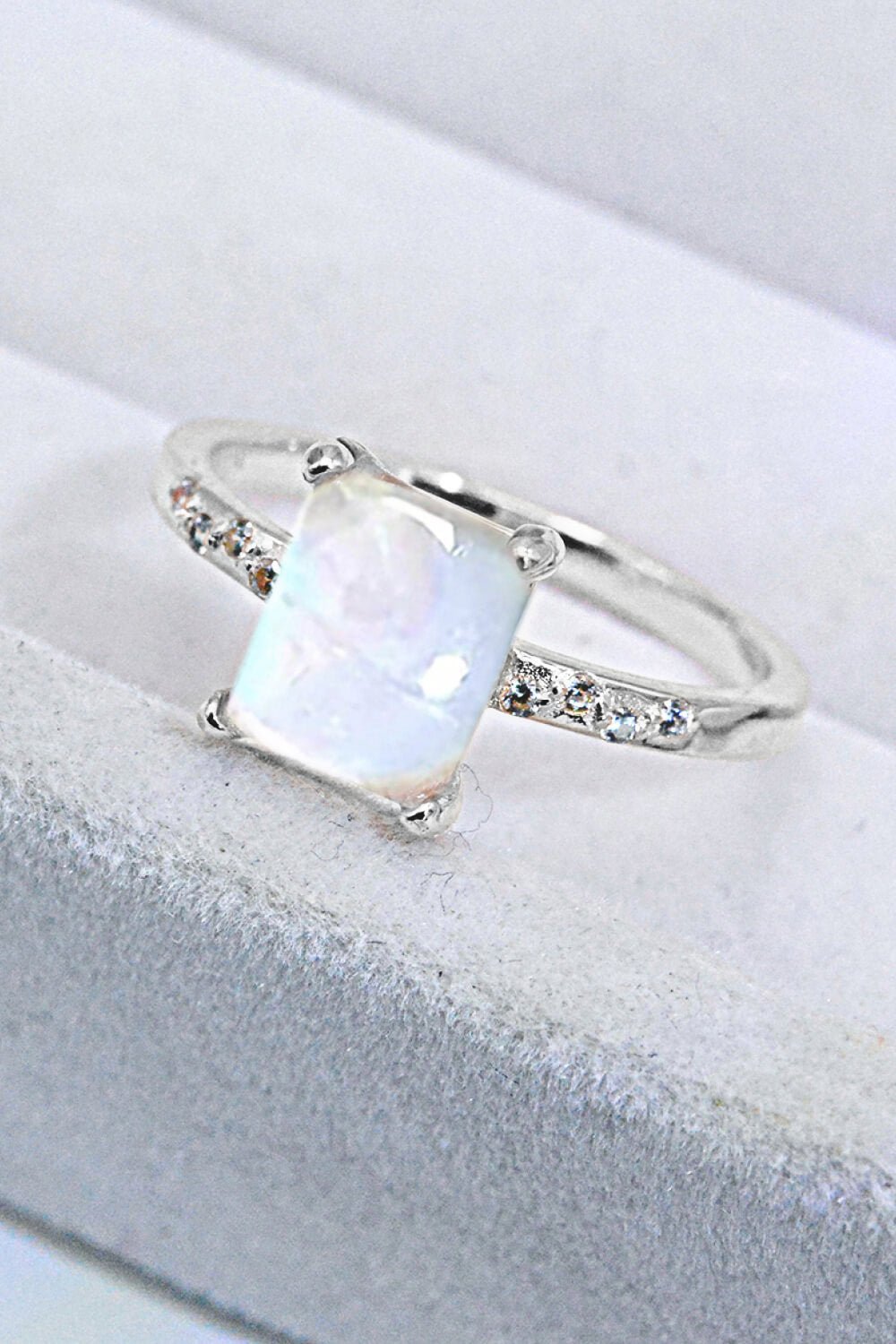 Square Moonstone Ring - Shah S. Sahota