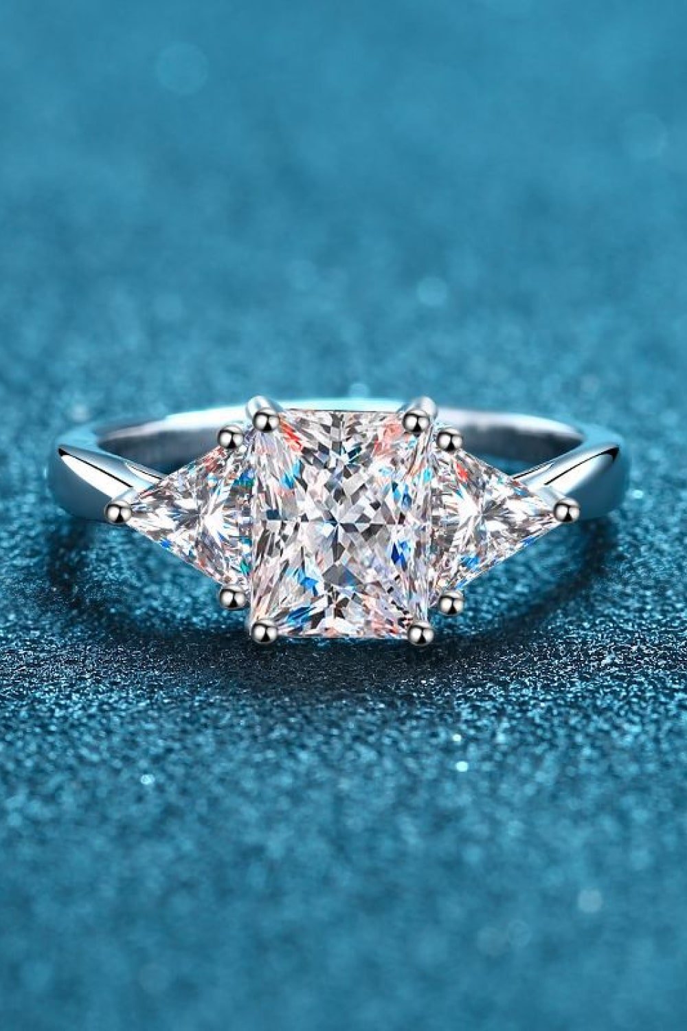 3 Carat Moissanite 925 Sterling Silver Rhodium-Plated Ring - Shah S. Sahota