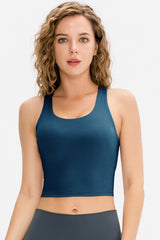 Contrast Strap Cropped Yoga Tank - Shah S. Sahota