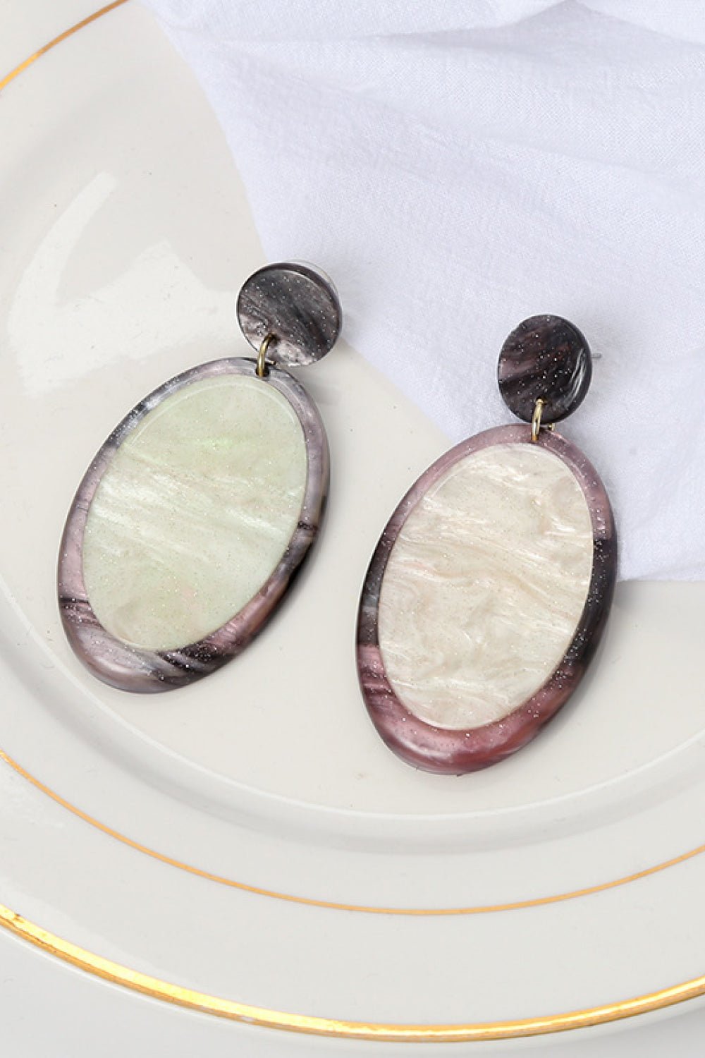Teardrop Acrylic Earrings - Shah S. Sahota