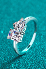 Rhodium-Plated 2 Carat Moissanite Ring - Shah S. Sahota