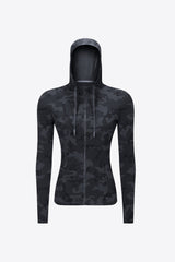 Drawstring Detail Zip Up Sports Jacket with Pockets - Shah S. Sahota