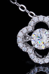 925 Sterling Silver Moissanite Flower Pendant Necklace - Shah S. Sahota