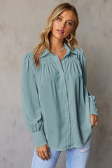 Gathered Detail Puff Sleeve Shirt - Shah S. Sahota