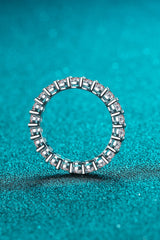 Moissanite Rhodium-Plated Ring - Shah S. Sahota