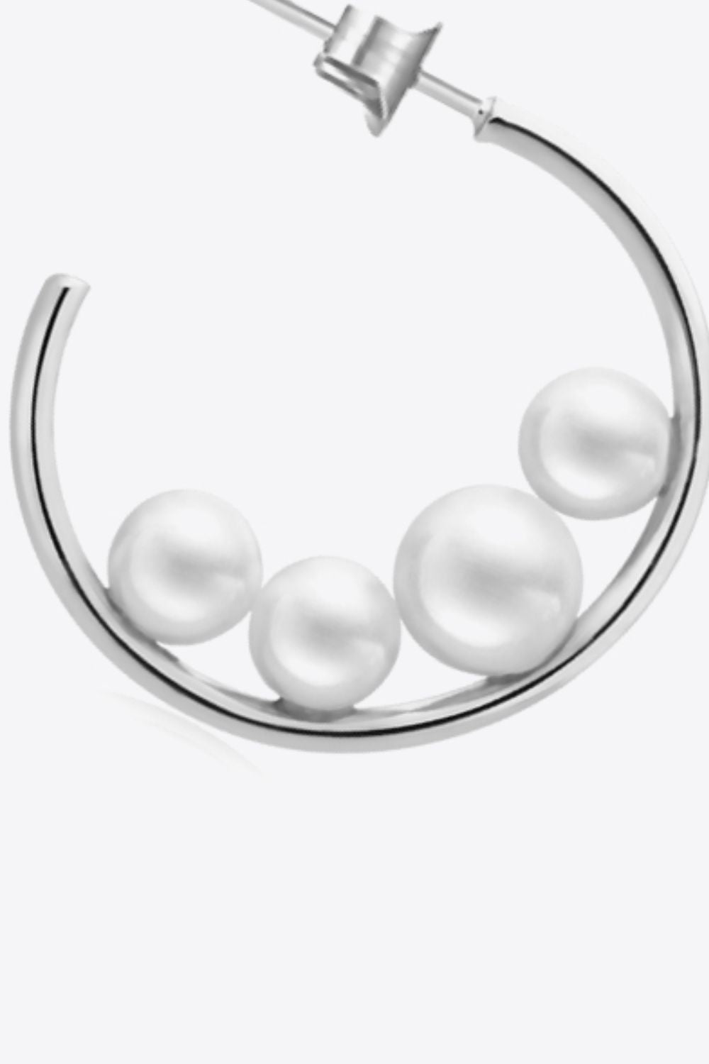 Can't Stop Your Shine Pearl C-Hoop Earrings - Shah S. Sahota