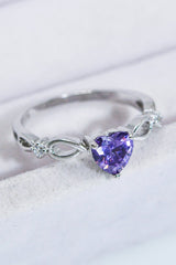 Crystal Heart 925 Sterling Silver Ring - Shah S. Sahota