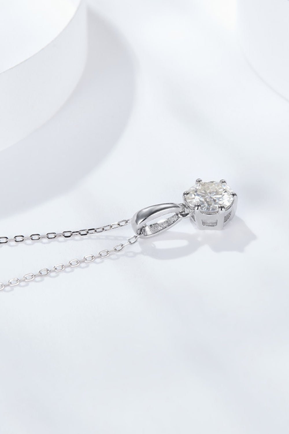 2 Carat 6-Prong Moissanite Pendant Necklace - Shah S. Sahota