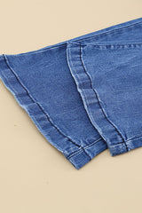 Distressed Flare Leg Jeans with Pockets - Shah S. Sahota