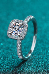 2 Carat Moissanite Square Halo Ring - Shah S. Sahota