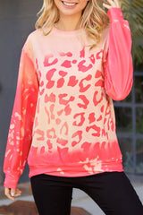 Leopard Tie-Dye Crewneck Drop Shoulder Sweatshirt - Shah S. Sahota