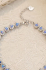 925 Sterling Silver Opal Heart Bracelet - Shah S. Sahota