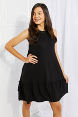Zenana Head Over Heels Full Size Sleeveless Ruffle Hem Dress - Shah S. Sahota