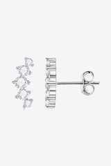All You Need Moissanite Platinum-Plated Earrings - Shah S. Sahota