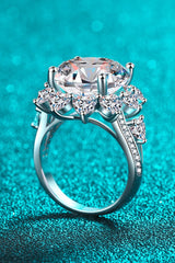 10 Carat Moissanite Flower-Shaped Ring - Shah S. Sahota