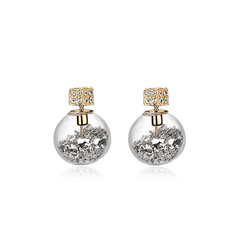 Rhinestone Ball Stud Earrings - Shah S. Sahota