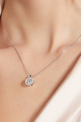 Moissanite Round Pendant Chain Necklace - Shah S. Sahota