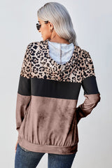 Leopard Color Block Hoodie - Shah S. Sahota
