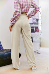 Corduroy Wide Leg Pants with Pockets - Shah S. Sahota