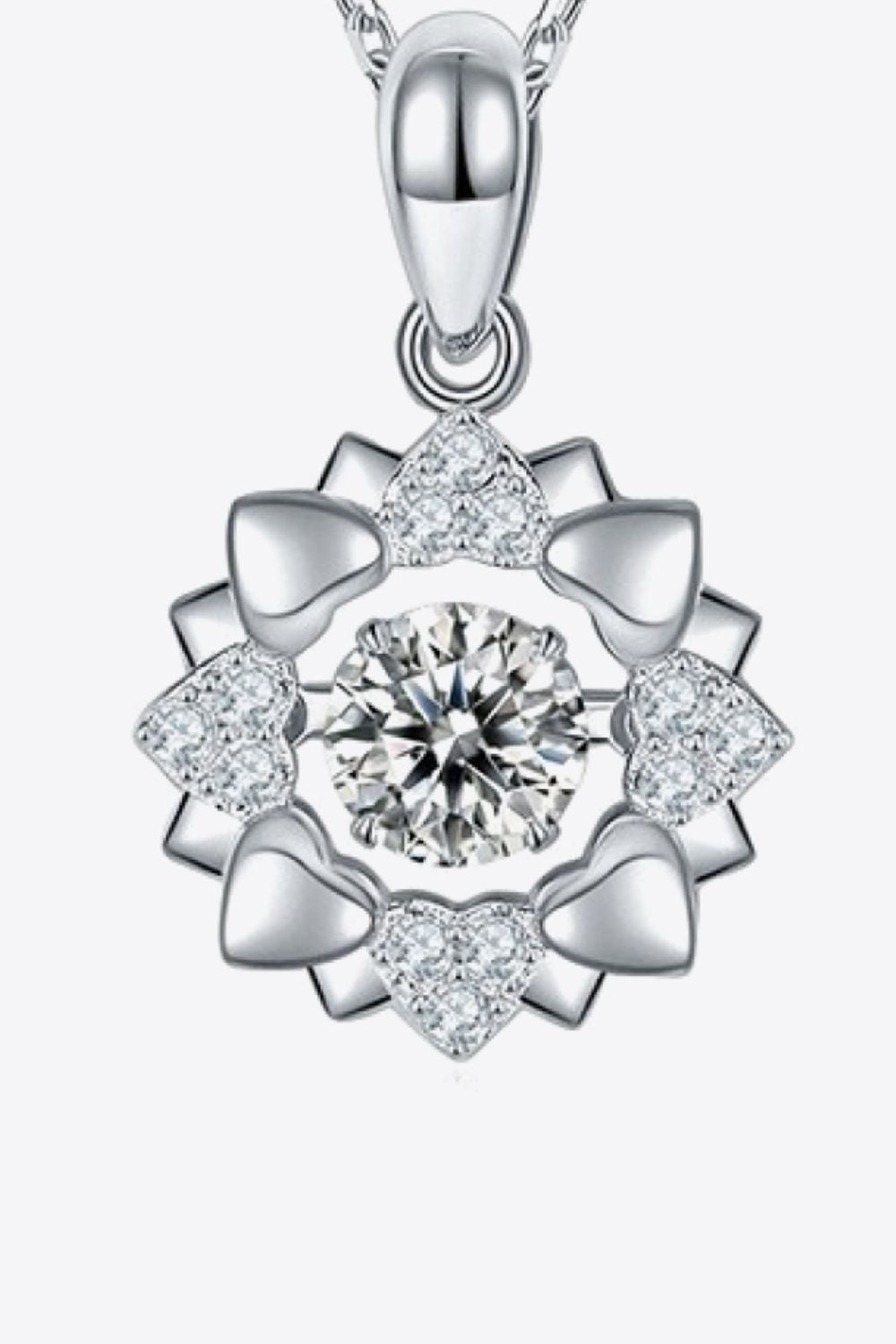 Moissanite Flower Shape Pendant Necklace - Shah S. Sahota