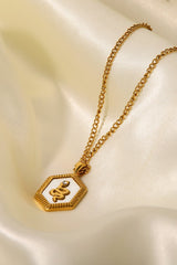 18K Gold Plated Snake Geometric Pendant Necklace - Shah S. Sahota