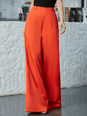 Zip Back Wide Leg Pants - Shah S. Sahota